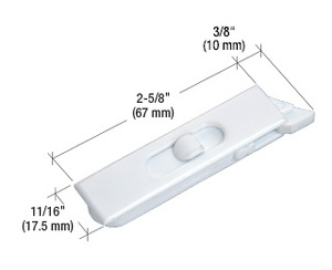 CRL White 2-5/8" Mortised Tilt Latch