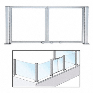 CRL Brite Anodized Wicket Frame for Partition Posts