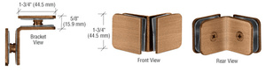 CRL Antique Brass 90 Degree Traditional Style Glass-to-Glass Clamp