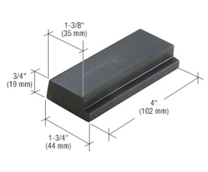 CRL-U.S. Aluminum Setting Block for 1-5/16" Glass - 100/Pk