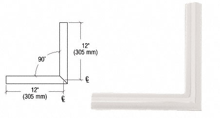 CRL Oyster White Quick Connect 90º Corner for 1-1/2" Diameter Tubing