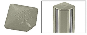 CRL Beige Gray Square AWS Post Cap for 90 Degree Corner Post