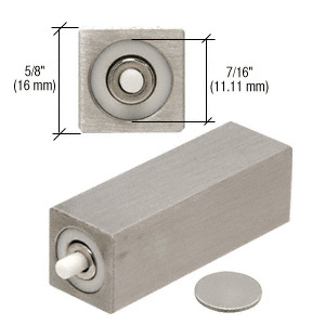 CRL Brushed Stainless Square UV Pushbutton Magnetic Latch