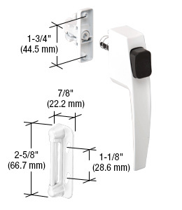 Storm Door Interior Latch with 1-3/4 Screw Holes - Silv