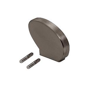 CRL-Blumcraft® Left-Hand Dark Bronze Anodized Decorative Flat End Caps for 376 Series Aluminum Cap Railings