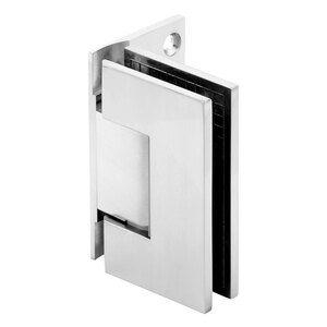Polished Chrome Wall Mount with Offset Back Plate Designer Series Hinge