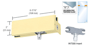 CRL Satin Brass Wall Mounted Transom Patch with 1NT300 Insert