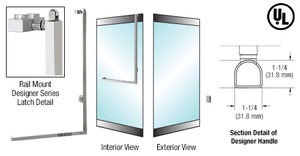CRL-Blumcraft® Brushed Stainless Right Hand Reverse Rail Mount Keyed Access "Z" Designer Handle