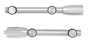 CRL Brushed Stainless Laguna Series Standard Top and Bottom Pivot Rod Set
