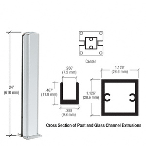 Design Series Partition - Center Posts | CRL