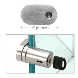 CRL Polished Stainless UV Bond Tube Lock for Single Inset Door - Keyed Alike