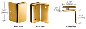 CRL Gold Plated Pinnacle and Prima Series Wall Mount Bracket