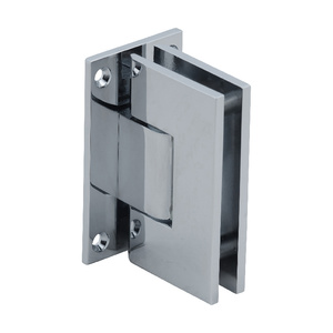 CRL Polished Chrome Vienna 337 Series Adjustable Wall Mount Full Back Plate Hinge