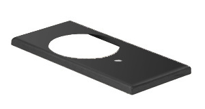 CRL Matte Black Cover for Floor Mounted Bottom Free-Swinging Pivot