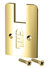 CRL Polished Brass Low Profile End Cap With Screws
