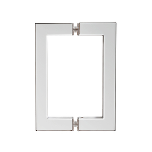 CRL Polished Chrome 6" x 6" SQ Series Square Tubing Back-to-Back Pull Handle