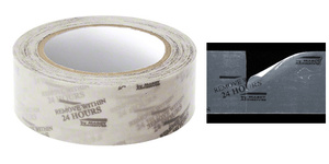 CRL Clear Marcy® Orange 1-1/2" Vinyl Molding Retention Tape with Warning
