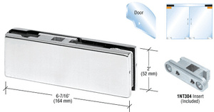 CRL Satin Anodized Top Door Patch Fitting with 1NT304 Insert