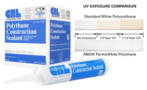 CRL White M65W PermaWhite Polythane Construction Sealant - Cartridge