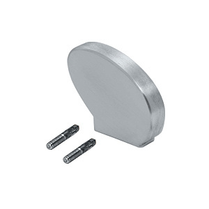 CRL-Blumcraft® Left-Hand Mill Aluminum Decorative Flat End Caps for 376 Series Aluminum Cap Railings
