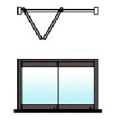 CRL Black Bronze Anodized 2-Panel Overhead Track Bi-Fold Door Configuration