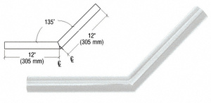 CRL Metallic Silver Quick Connect 135º Corner for 1-1/2" Diameter Tubing