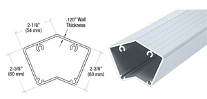 CRL Clear Anodized 100 Series 36" 135º Surface Mount Post Only