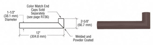 CRL Matte Bronze Quick Connect Wall Hand Rail Return for 1-1/2" Diameter Tubing