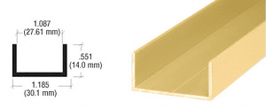 CRL Gold Anodized 1-1/16" Single U-Channel