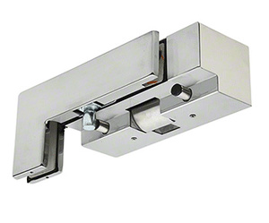 CRL Satin Anodized LH Sidelite Mount Transom Patch Fitting With PK/ESK Electric Strike