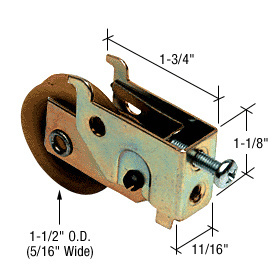 CRL 1-1/2" Steel Sliding Glass Door Roller with 3/4" Wide Housing for Ador/HiLite Doors