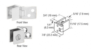 CRL Chrome Small Wall Mount Hinges