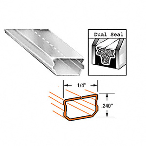 CRL Clear Anodized Low-Profile 1/4" Wide Dual Seal Aluminum Spacer