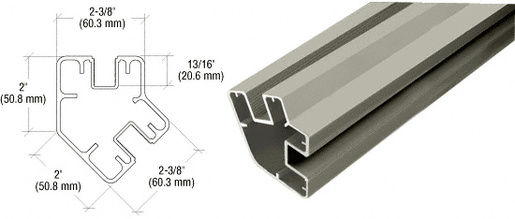 CRL Beige Gray 241" Long 2" x 2-3/8" Rectangular 135 Degree Post