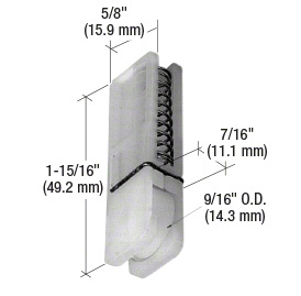 CRL 9/16" Flat Edge Nylon Sliding Screen Door Bottom Roller for Ador/HiLite Doors