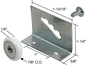 CRL 7/8" Nylon Shower Door Oval Edge Roller Assembly