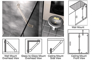 CRL Polished Nickel 39" Wall Mounted Support Bar
