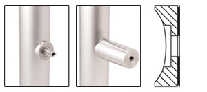 CRL 316 Brushed Stainless 1-1/2" Tubing Adaptor for 1-1/4" Diameter Standoff