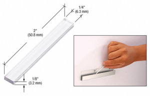 CRL Clear 1/8" x 1/4" x 2" Plastic Setting Blocks