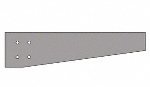 CRL Clear Anodized 36" x 8" Tapered Square Outrigger