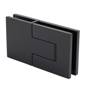 CRL Matte Black Palermo Glass-to-Glass 180 Degree Hinge 