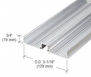 CRL 487 Clear Anodized OfficeFront™ Horizontal Mullion Base - 24'-2"