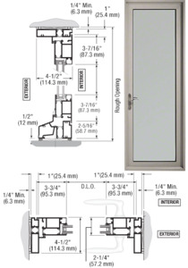 CRL-U.S. Aluminum Clear Anodized Series 900 Terrace Door Hinged Right Swing In