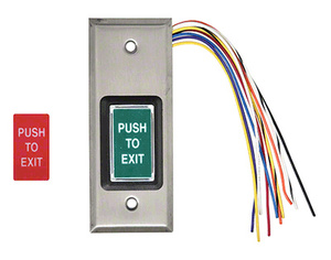 CRL Narrow Push To Exit Switch With Adjustable Release Timer