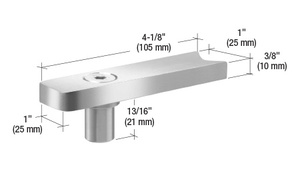 CRL Polished Stainless Round Post Mount Gate Pivot