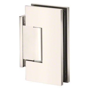 Polished Nickel Wall Mount with Offset Back Plate Adjustable Maxum Series Hinge