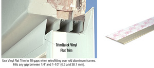 CRL Almond TrimQuick® 2-1/4" Flat Vinyl Trim