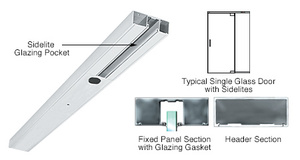 CRL Satin Anodized Custom Length 4-1/2" One Pocket Single Sided Door Header