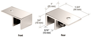 CRL Polished Nickel Ceiling Mount "Sleeve Over" Glass Clamp