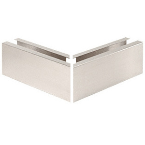 CRL Brushed Stainless 12" 90 Degree Mitered Corner Cladding for L56S Series Standard Square Base Shoe